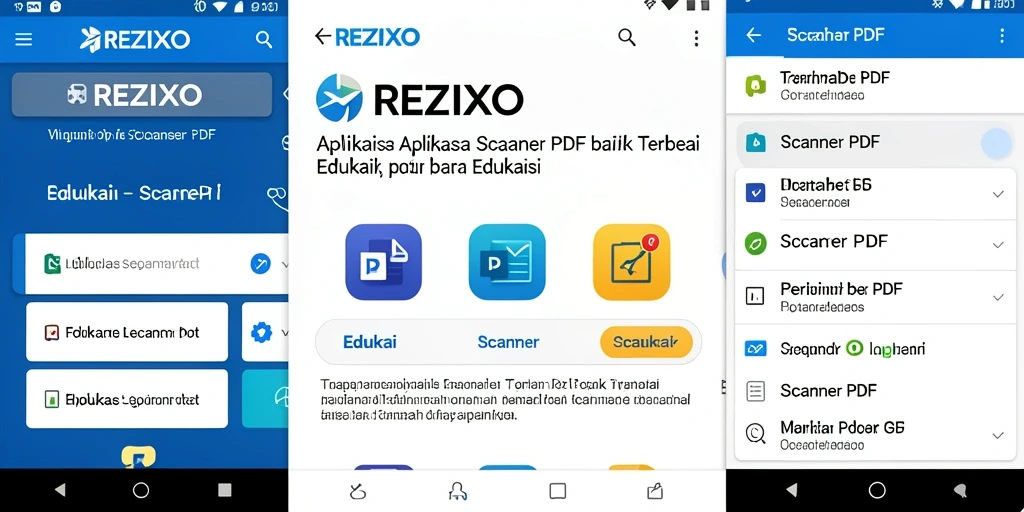 Antarmuka aplikasi REZIXO yang intuitif dan mudah digunakan untuk Scanner PDF.